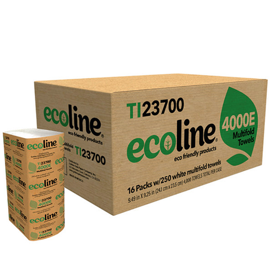 Ecoline 4000E Multifold Paper Towels, White, 16/250sh