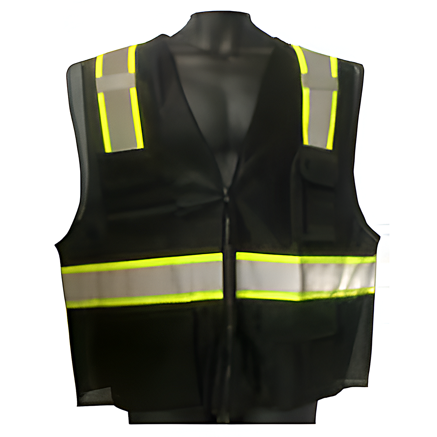 Mesh Vest 2” Silver Reflector on 3” Lime Green, Multiple Pockets