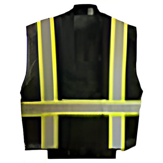 Mesh Vest 2” Silver Reflector on 3” Lime Green, Multiple Pockets